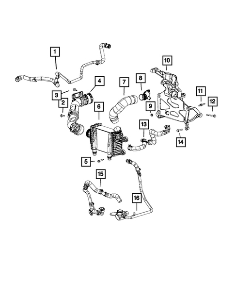 Radiator and Related Parts; Charge Air Cooler for 2019 Jeep Wrangler #7