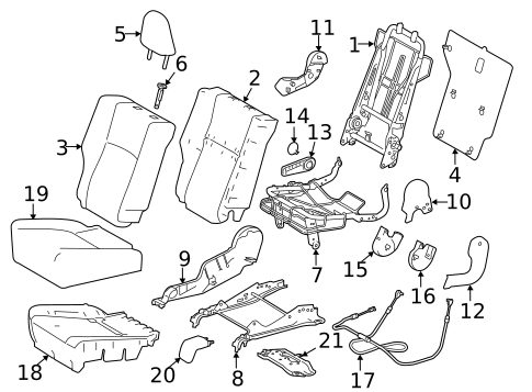 Rear Seat Components for 2013 Toyota RAV4 #1