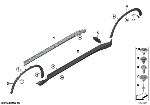Cover Door Sill / Wheel Arch for 2019 BMW X6 35i #1