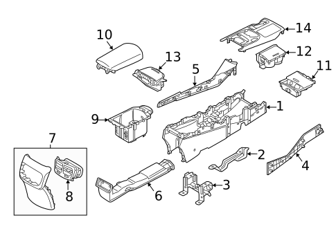 Center Console for 2016 Kia K900 #1