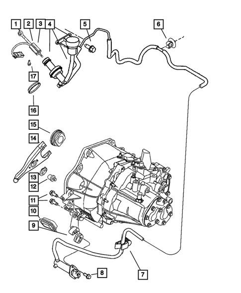 Clutch Controls for 2007 Chrysler PT Cruiser #1