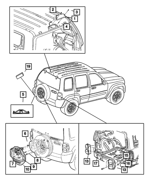 Lamps - Front, Rear and Courtesy for 2007 Jeep Liberty #1