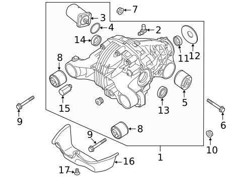 Axle & Differential for 2012 Porsche Panamera #0