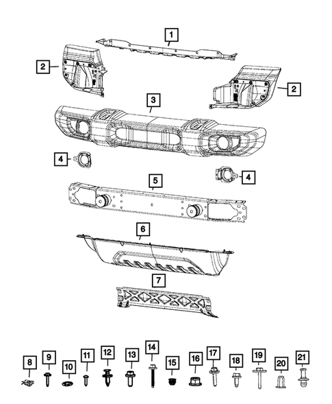 Front Bumper and Fascia for 2020 Jeep Wrangler #2