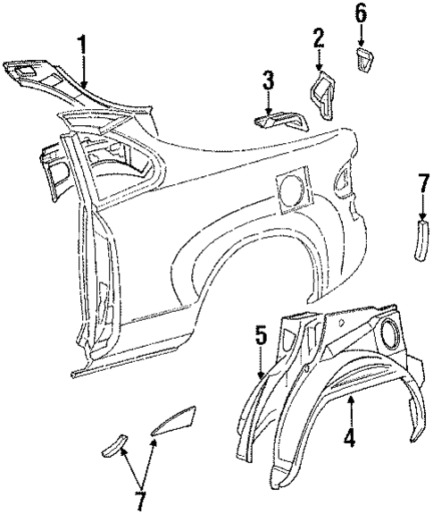 Inner Structure for 1993 Toyota Celica #2