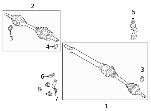 CV Components for 2019 Lincoln Nautilus #1