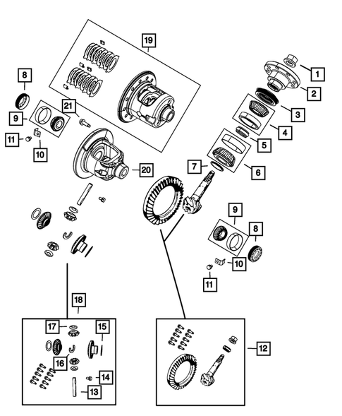 Rear Axle; Housing, Differential and Vent for 2018 Ram 1500 #0