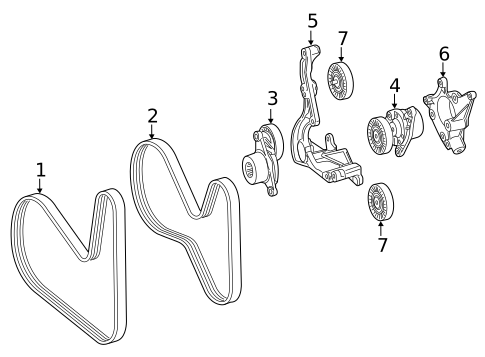 Belts & Pulleys for 2025 Mercedes-Benz GLE63 AMG S #0