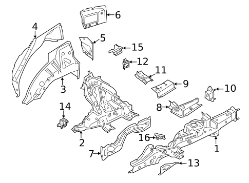 Rear Floor & Rails for 2024 BMW X6 #0