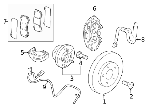Front Brakes for 2016 Cadillac ATS #1
