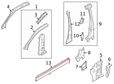 Lock Pillar for 2013 Audi RS5 #1
