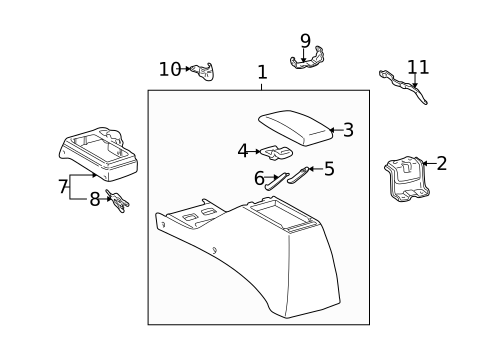 Console for 2000 Toyota Tacoma #1