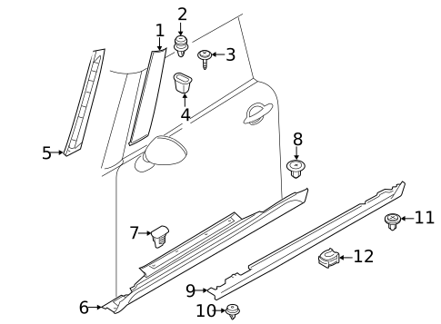 Exterior Trim - Pillars for 2020 Mini Cooper #2