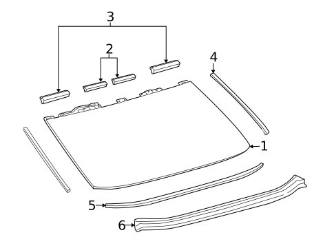 Glass & Hardware - Back for 2019 Lexus LC500 #2