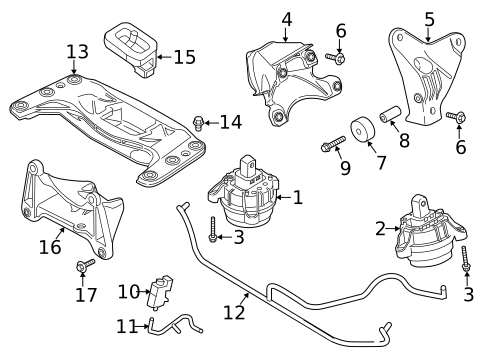 Engine & Trans Mounting for 2015 BMW 535i GT xDrive #2
