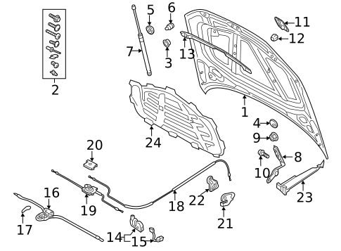 Hood & Components for 2024 Audi S3 #0