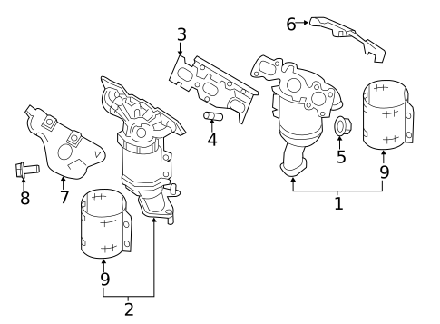 Exhaust Manifold for 2014 Lincoln MKT #1