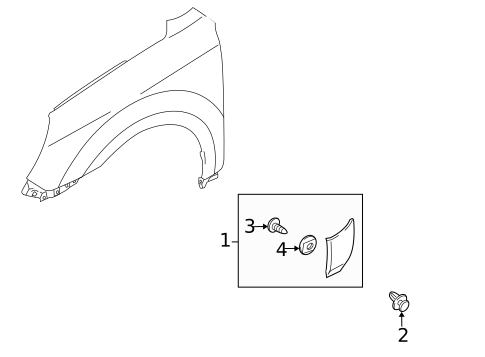 Exterior Trim - Fender for 2011 Subaru Legacy #0