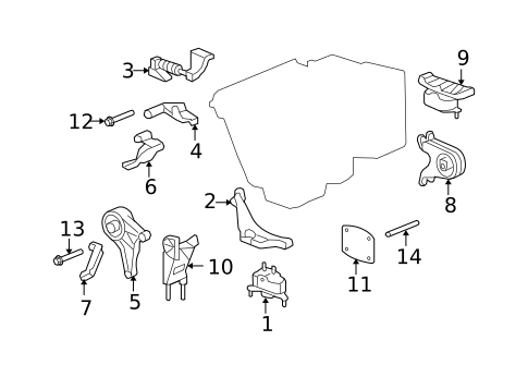 Engine & Trans Mounting for 2007 Saturn Aura #0