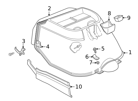 Engine Compartment Lid for 1996 Dodge B3500 #0