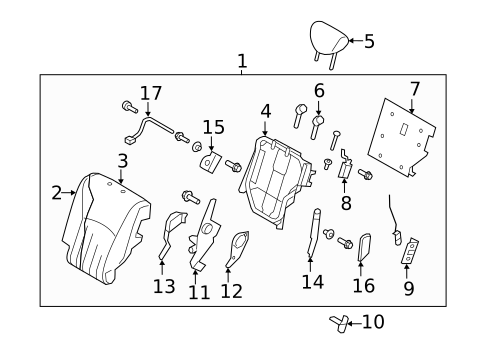 Rear Seat Components for 2016 INFINITI QX50 #1