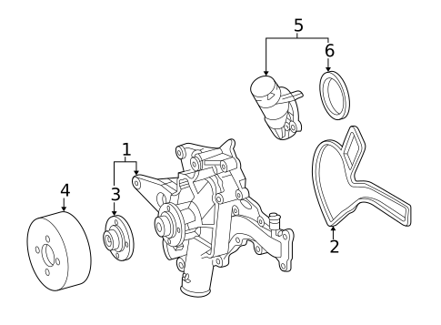 Water Pump for 2002 Mercedes-Benz CLK55 AMG #0