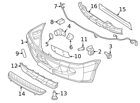 Bumper & Components - Front for 2010 Mercedes-Benz Sprinter 2500 #0
