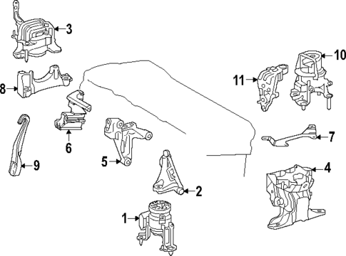 Engine & Trans Mounting for 2024 Lexus RX500h #0