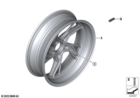 Wheels with Bearings for 2023 BMW-Motorrad R 12 #1