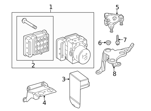 ABS Components for 2014 Mercedes-Benz SLK55 AMG #1