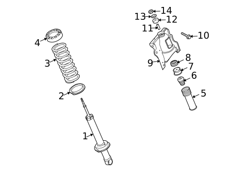 Struts & Components for 2005 Kia Amanti #1