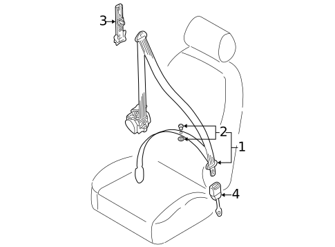 Seat Belt for 2007 Audi A4 Quattro #1