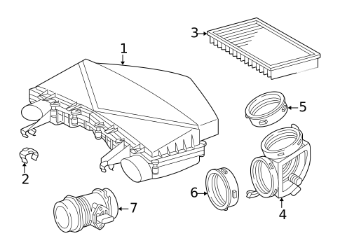 Air Intake for 2002 Mercedes-Benz CLK 55 AMG® #0