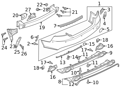 Bumper & Components - Rear for 2017 Audi RS7 #0