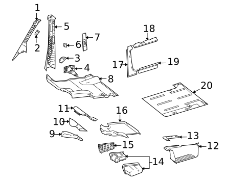 Interior Trim - Pillars for 2009 Dodge Sprinter 2500 #0