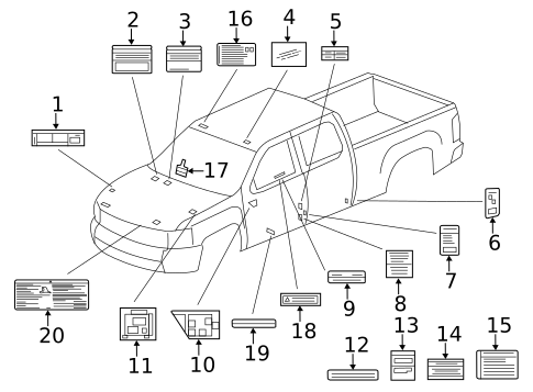 Labels for 2013 GMC Sierra 1500 #3