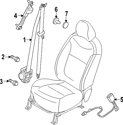 Front Seat Belts for 2023 Kia Niro #0