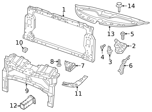 Radiator Support for 2016 Chrysler 200 #0