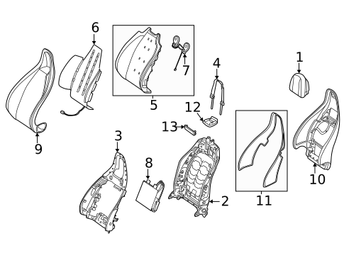 Driver Seat Components for 2025 Mercedes-Benz EQE AMG® #2