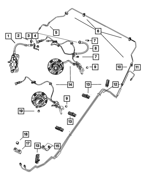 Hydraulic Control Unit, Brake Tubes and Hoses for 2011 Jeep Patriot #0