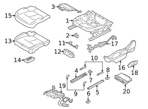Front Seat Components for 2022 Porsche Cayenne #5