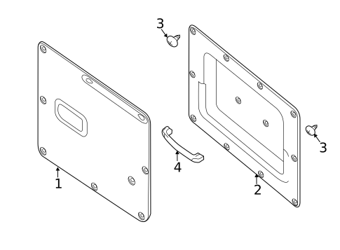 Interior Trim - Back Door for 2014 Nissan NV3500 #0