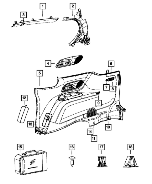 Panels - Moldings - Scuff Plates, Pillar, Cowl, 1/4 Panel Trim and Cargo Covers for 2021 Chrysler Voyager #2