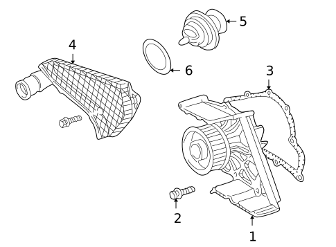Water Pump for 2000 Audi A6 #0