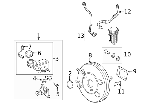 Master Cylinder - Components On Dash Panel for 2021 Hyundai Tucson #0