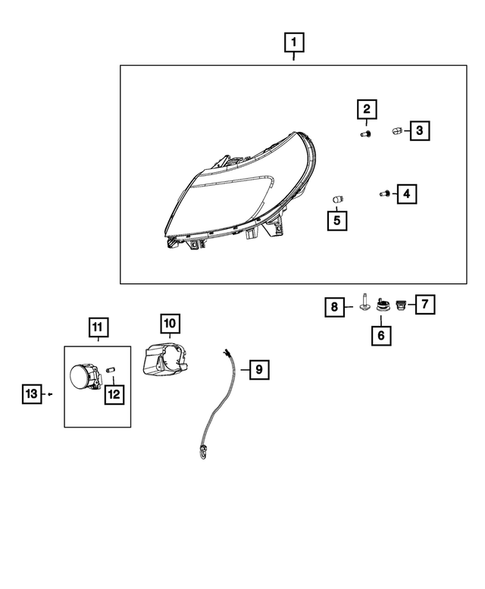 Lamps-Interior and Exterior for 2016 Ram ProMaster 3500 #1