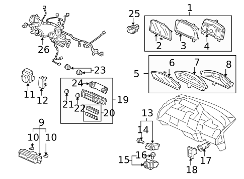 Instruments & Gauges for 2011 Honda Civic #0