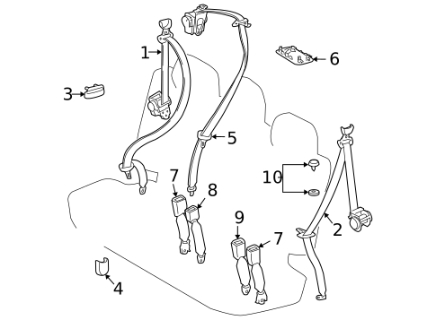 Seat Belt for 2011 Lexus LX570 #2