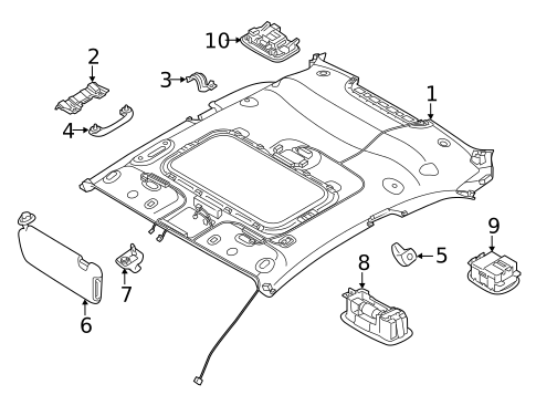 Interior Trim - Roof for 2014 Kia Forte Koup #1