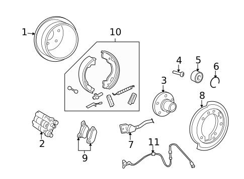 Disc Pads & Brake Shoes for 2010 Ford Explorer Sport Trac #0